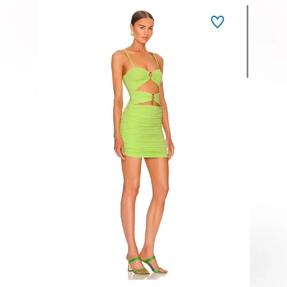 neon green spandex dress Living For The Night Neon Dress main image 1